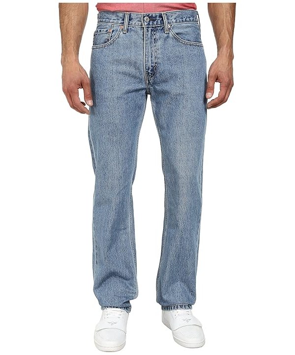 Levis Mens 505 Regular Mens Jeans Light Stonewash