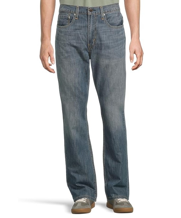 Levis Mens 527 Slim Boot Cut Jeans in Medium Chipped Mens Jeans Medium Chipped