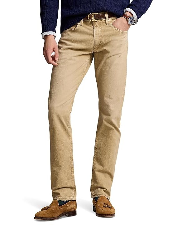 Polo Ralph Lauren Varick Slim Straight Jeans Mens Jeans Hudson Khaki Hill